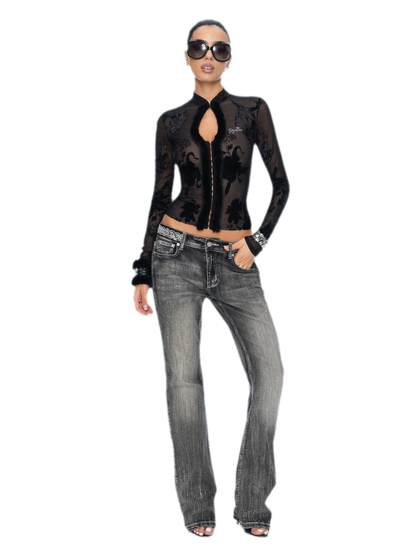 طبقة أساسية شبكية مزينة بالمخمل مع فتحات