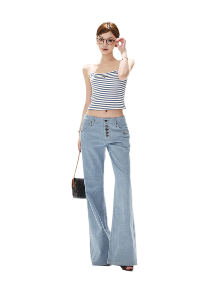 Stripe Cropped Cami Top