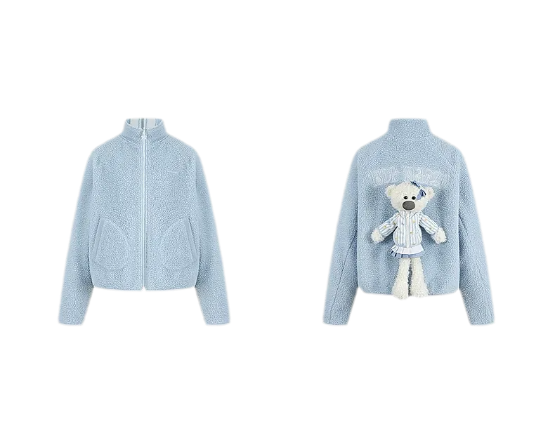 Printed Fleece Raglan Jacket