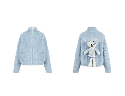 Printed Fleece Raglan Jacket