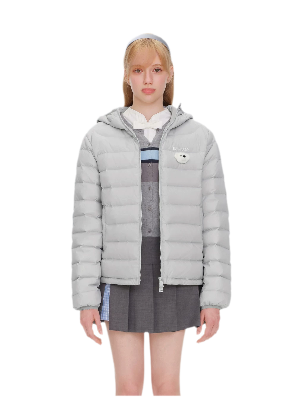 Quilted Hooded Lightweight Down Jacket