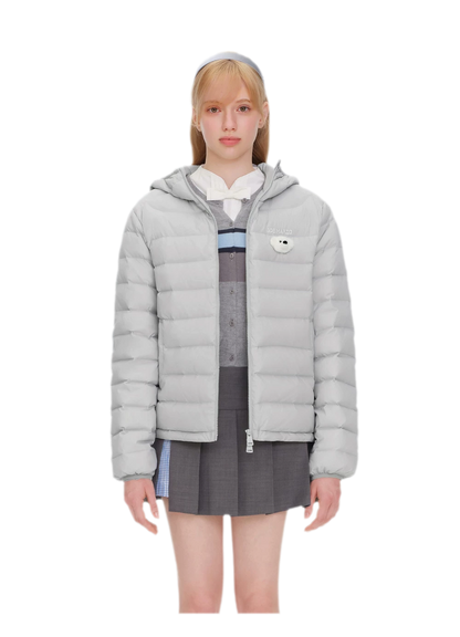 Quilted Hooded Lightweight Down Jacket