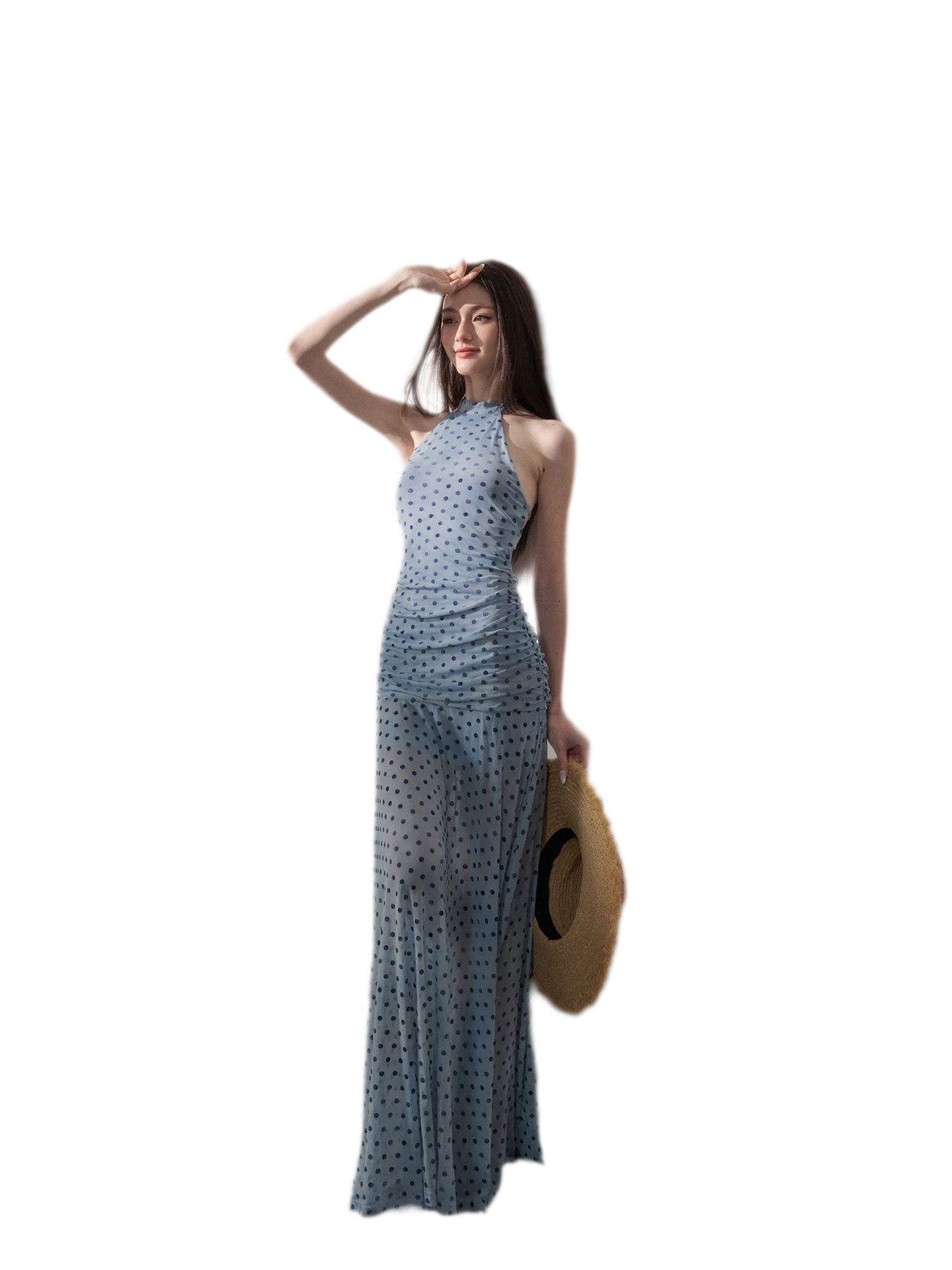 Polka Dot Backless Dress