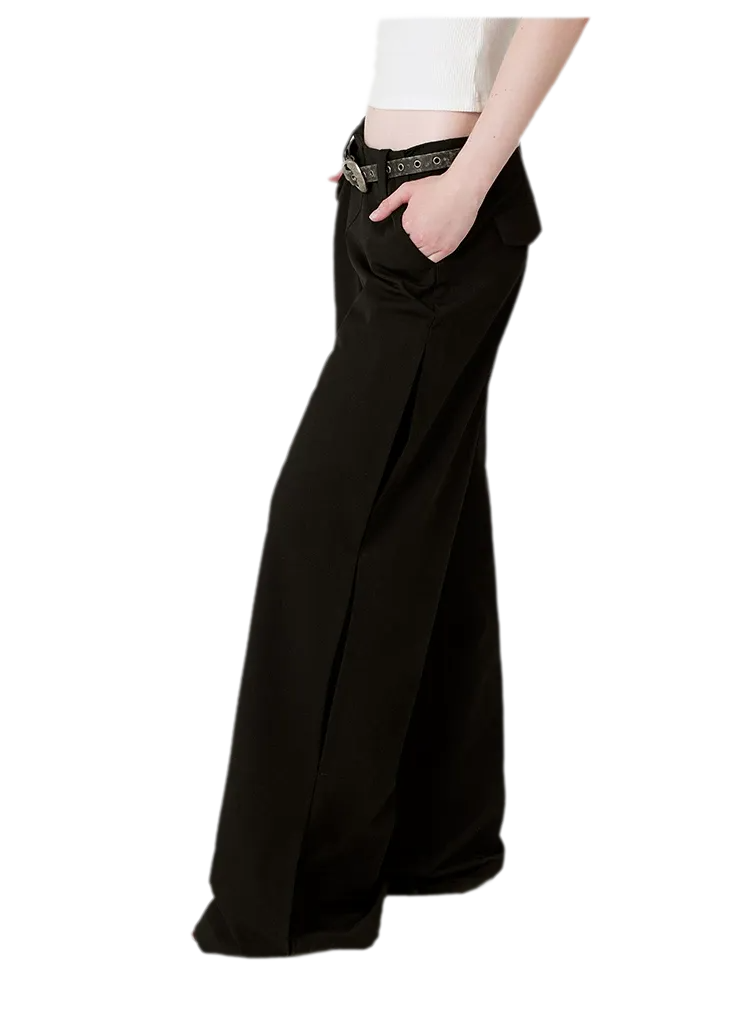 Soft Structured Wide-Leg Trousers