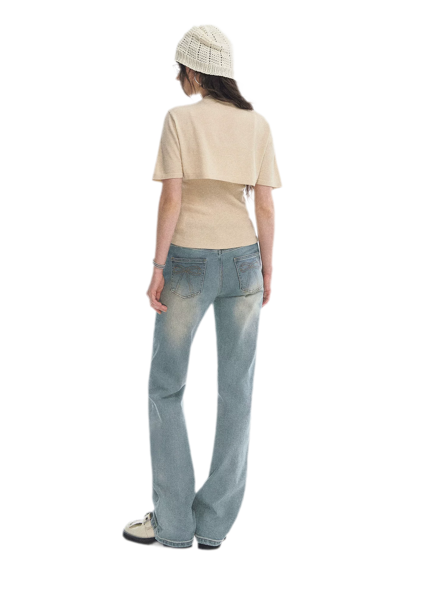 Double-Breasted Cropped Cape Cardigan