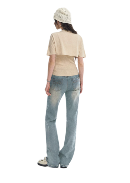 Double-Breasted Cropped Cape Cardigan