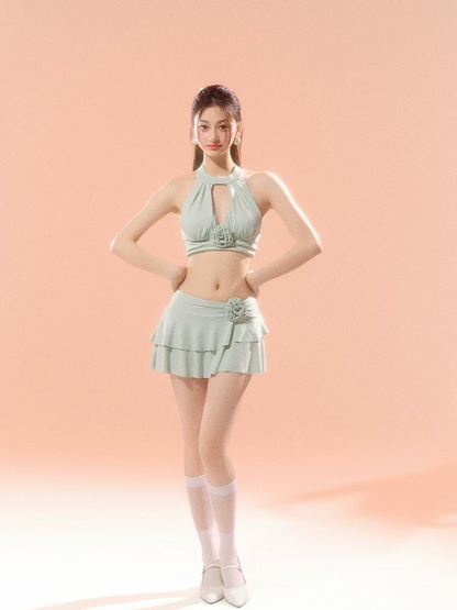 Halter Keyhole Swim Set