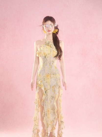 Sunlit Ruffle Swim Dress