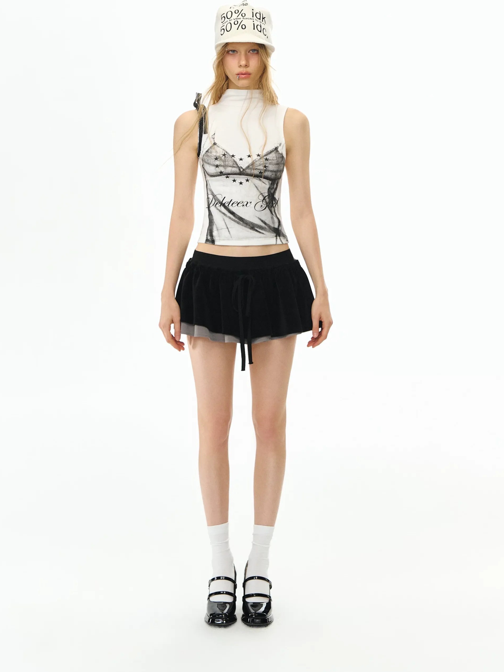 Designer Print Sleeveless Top