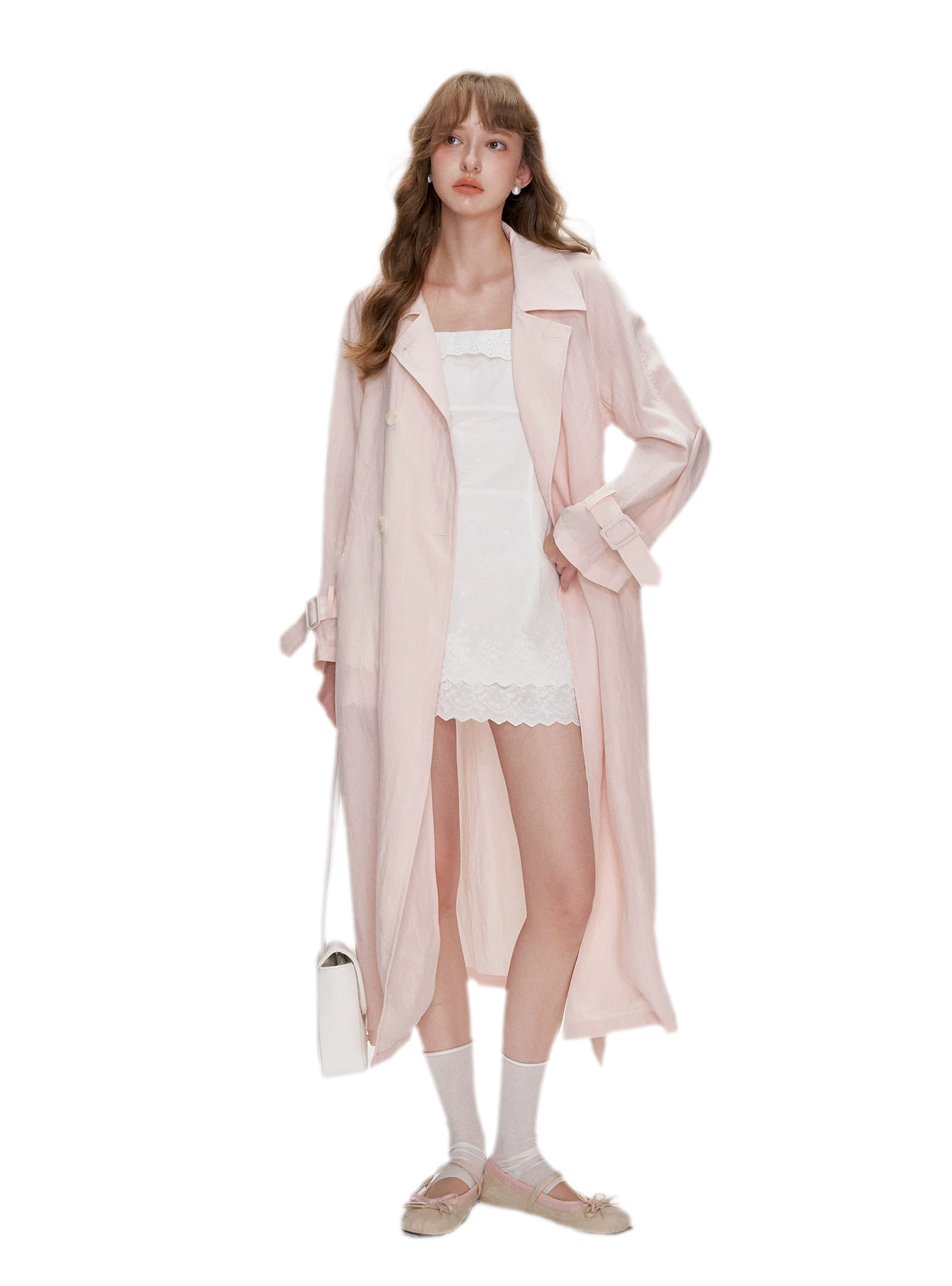 Lightweight Oversized Tie-Waist Trench Coat