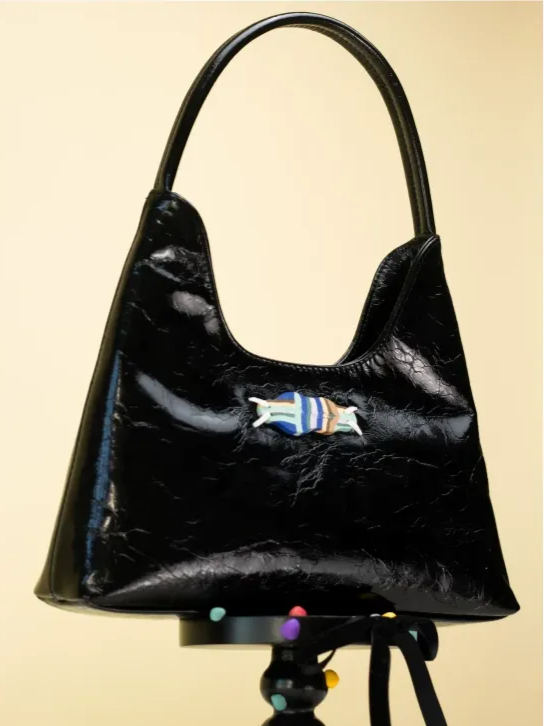 Textured Hobo Candy Applique Bag