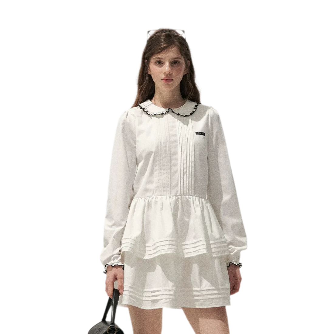Pleated Peter Pan Collar Dress