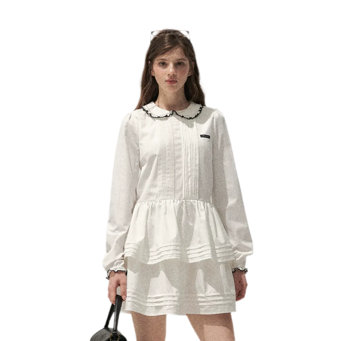 Pleated Peter Pan Collar Dress