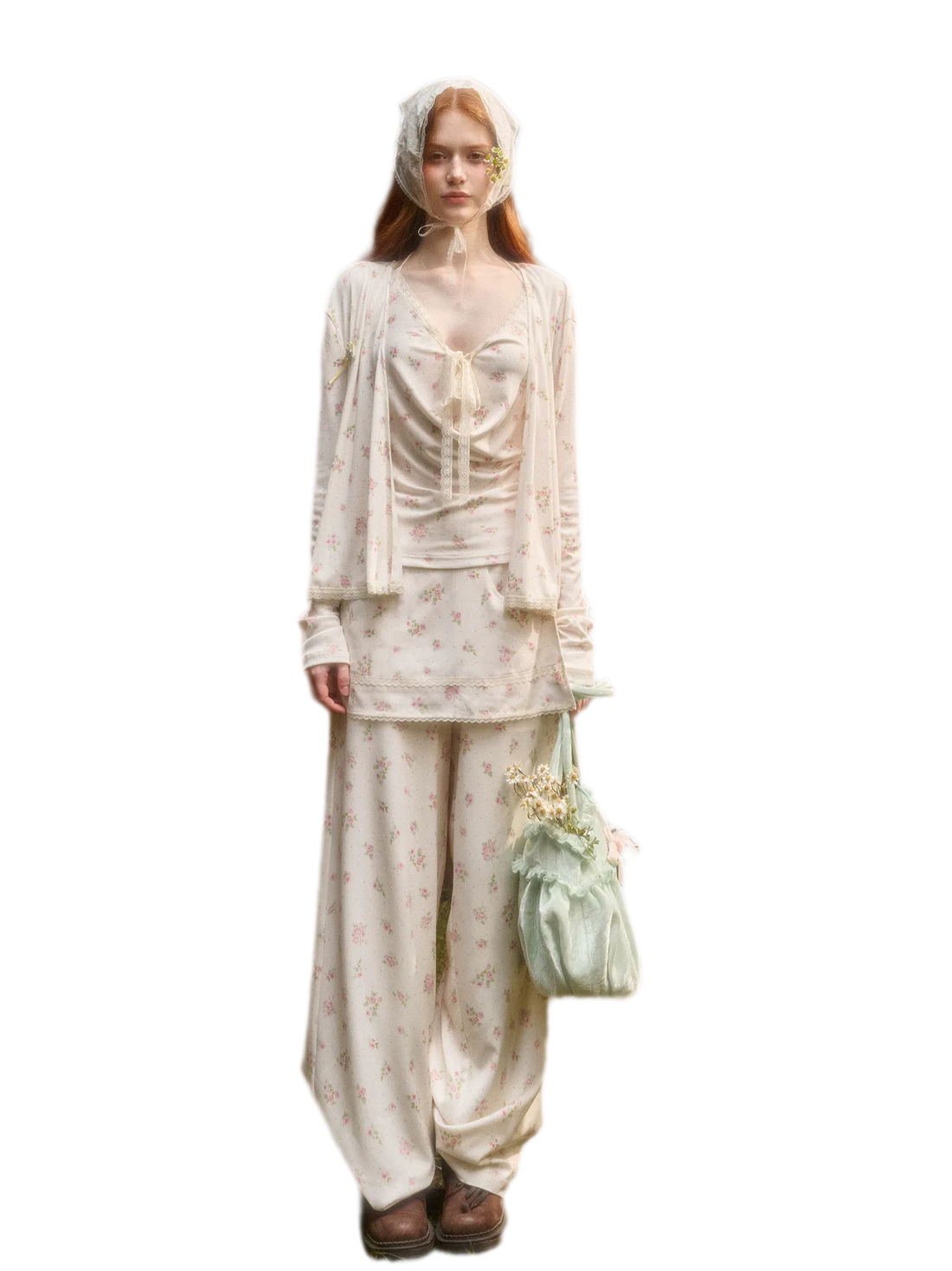 Conjunto de punto floral de acuarela
