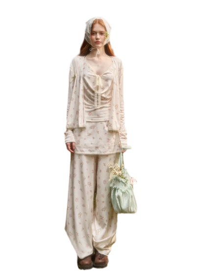 Watercolor Floral Knit Set