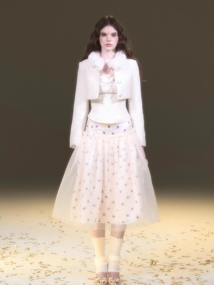 Boucle Jacket Tulle Skirt Set