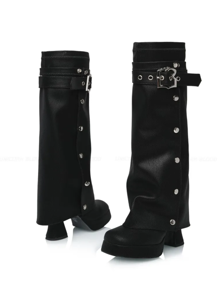 Lychee Textured Chunky Boots