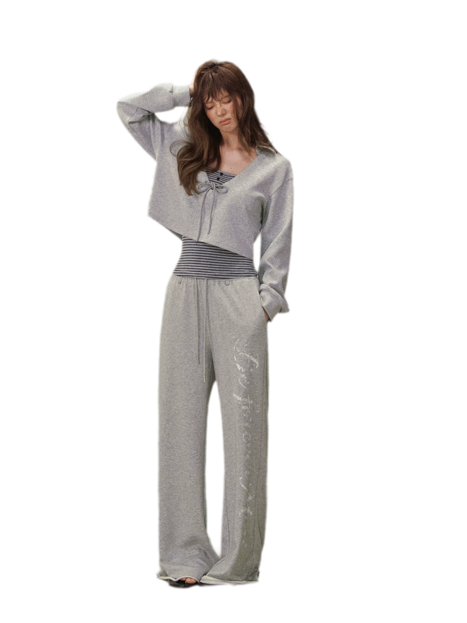 Wide-Leg Graphic Pants