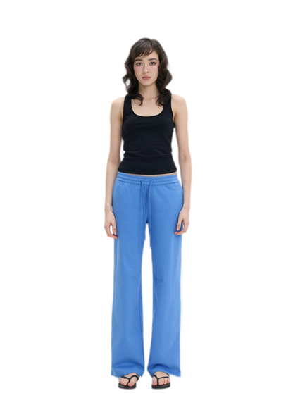 Low-Rise Wide-Leg Loose Sweatpants
