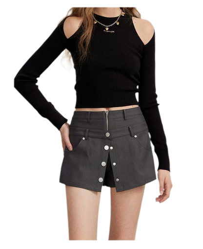Cutout Slim-Fit Knit Top