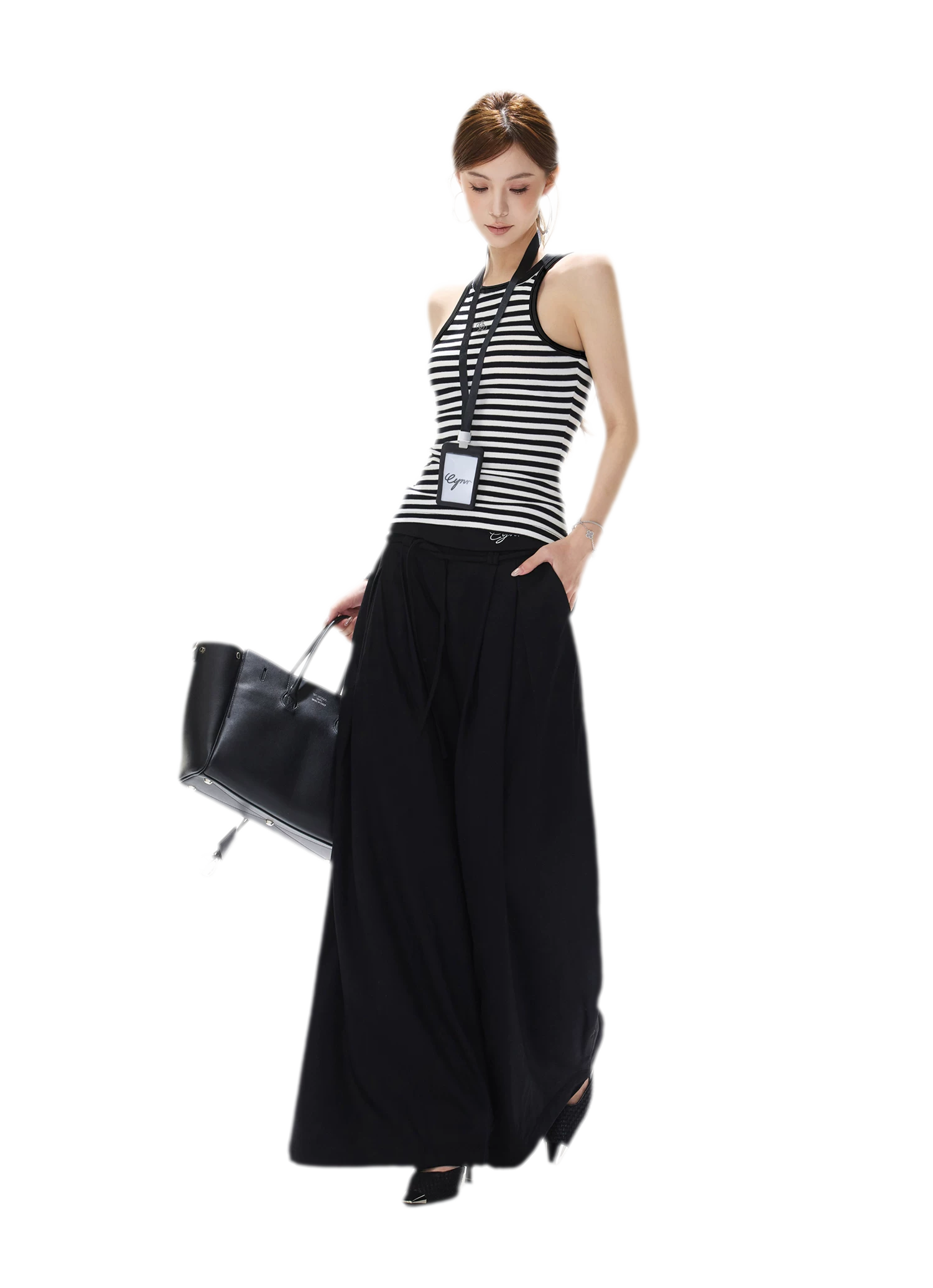 Striped Halter Rib Top