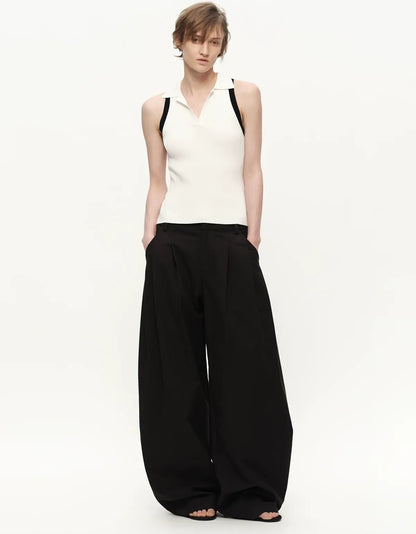 Contrast Rib Polo Tank