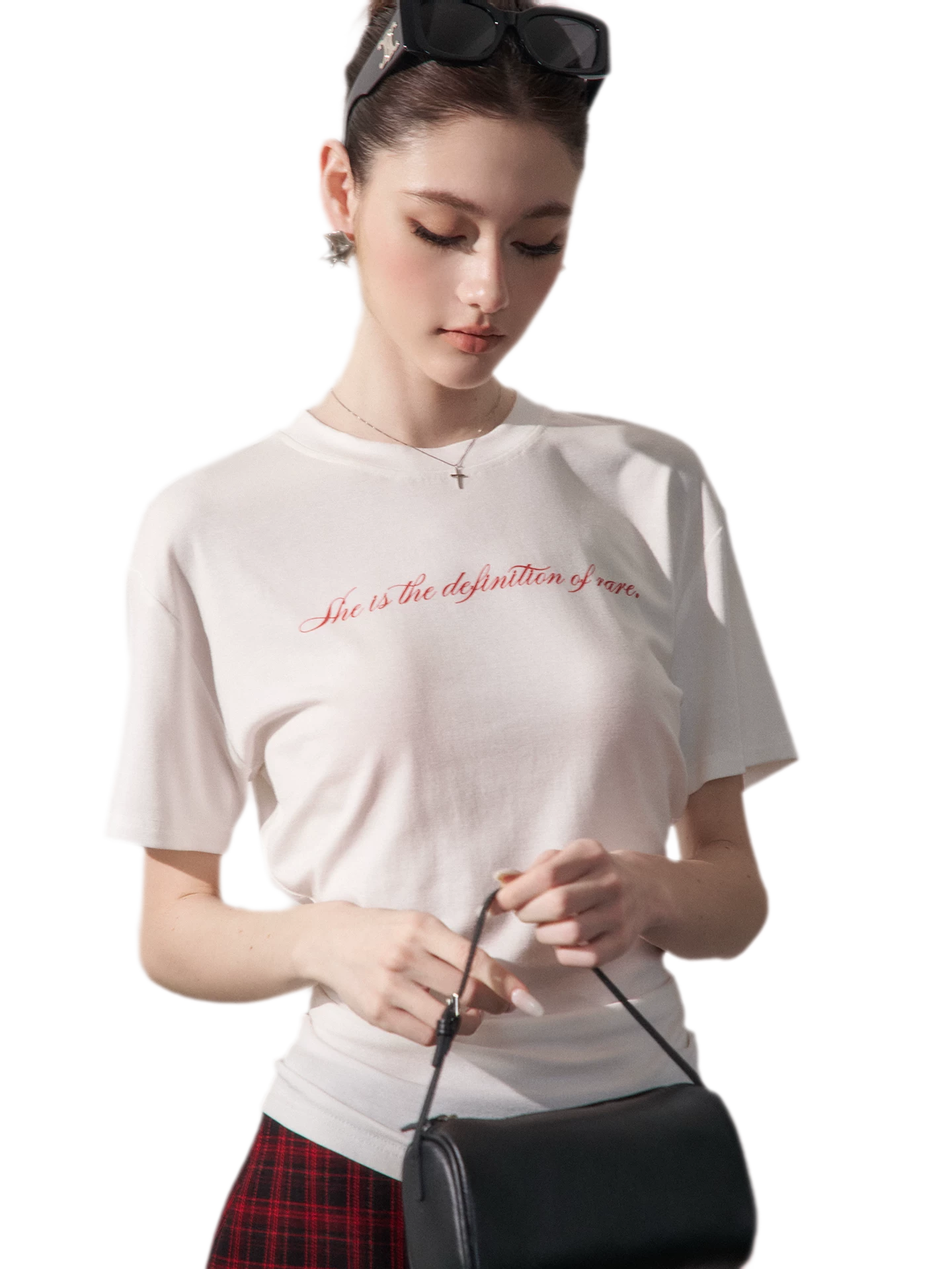Letter Ruched Short T-Shirt
