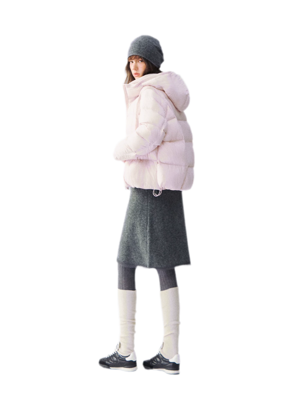 Nylon Cloud-Puff Hooded Down Jacket