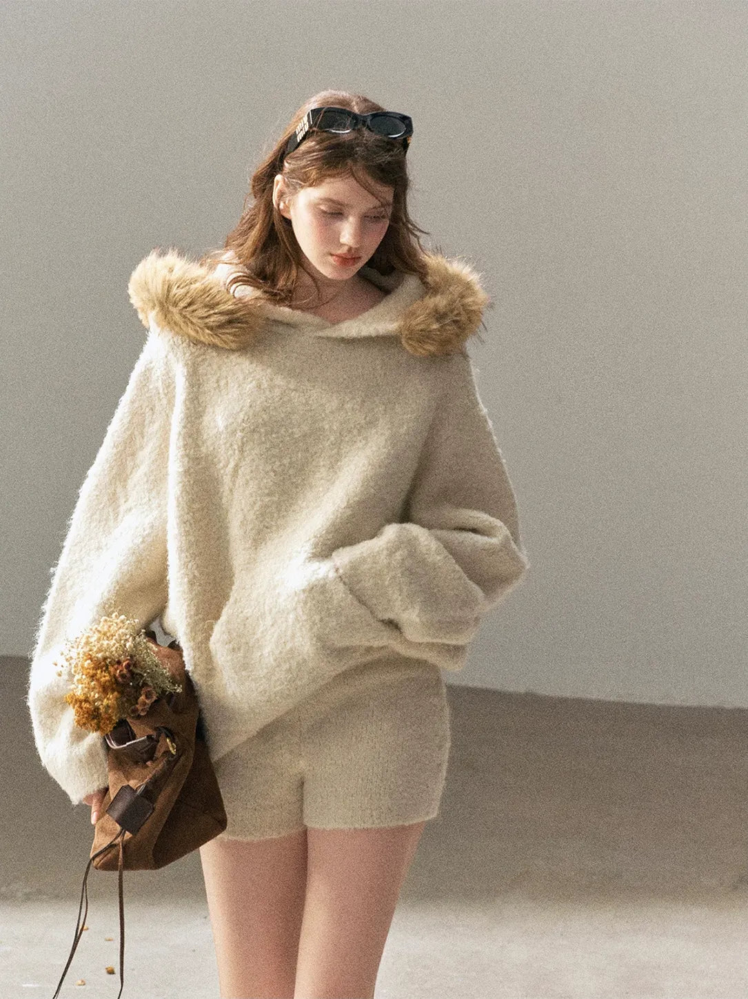 Loop Knit Hooded Set