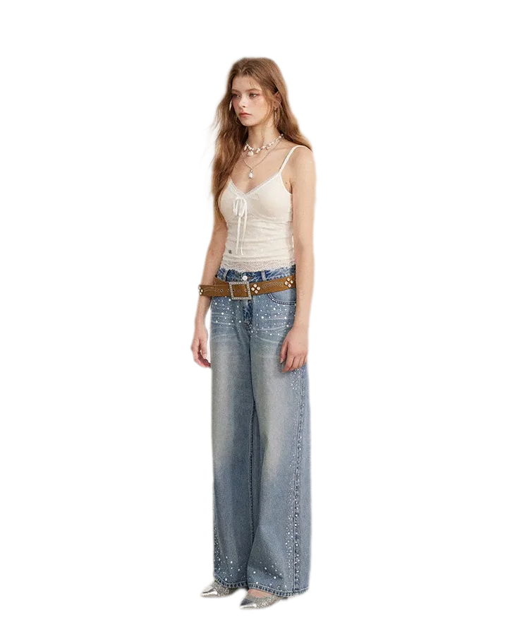 Lace Bow Jacquard Cami