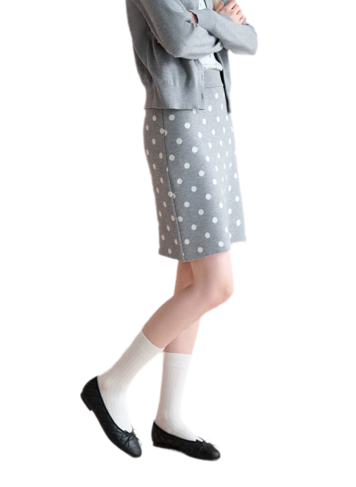 Vintage Polka Dot Knit Set