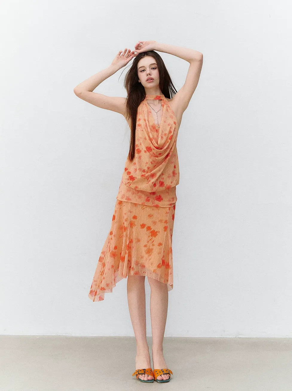 Heart Hunter Vacation Floral Halter Top &amp; Skirt