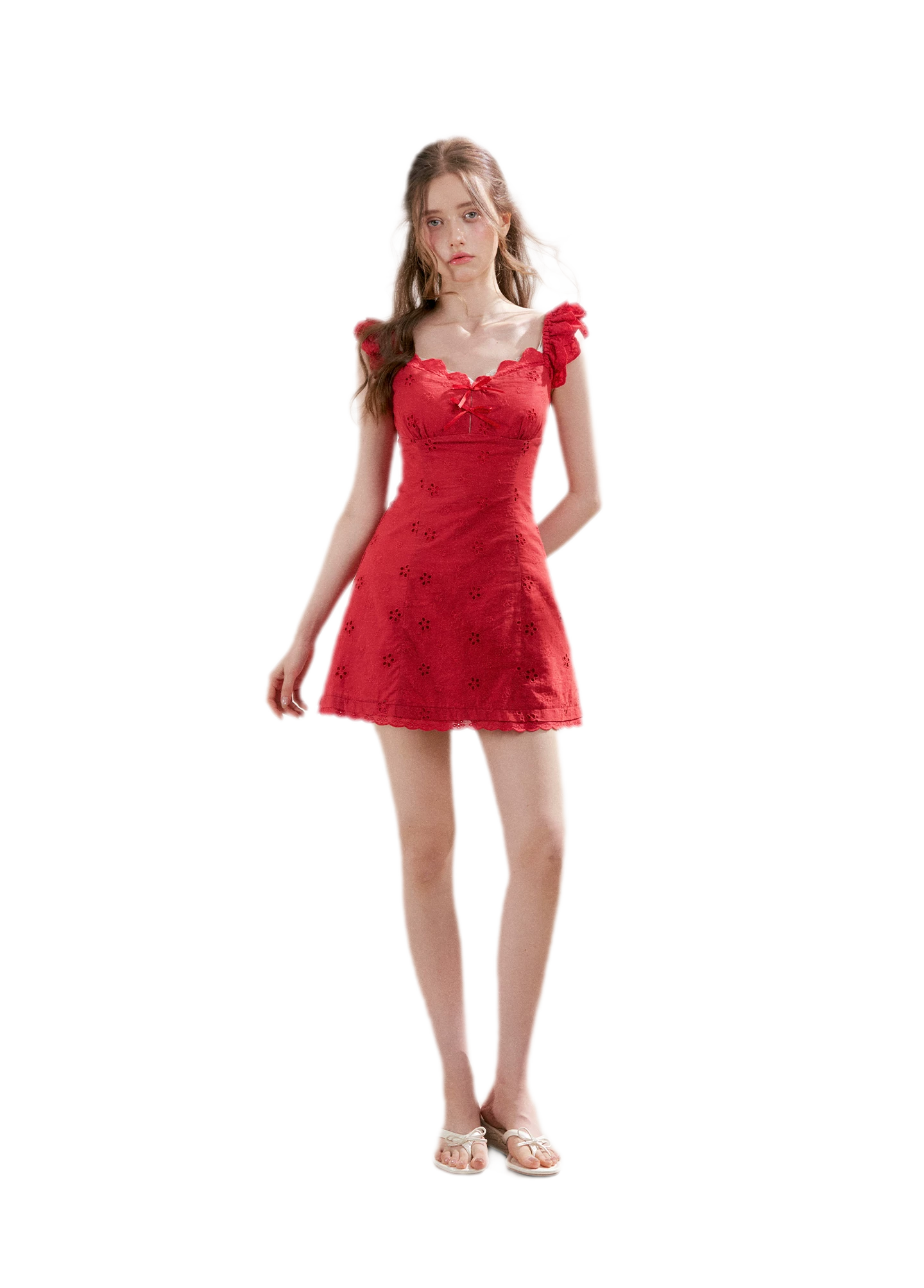 Embroidered Mini Dress