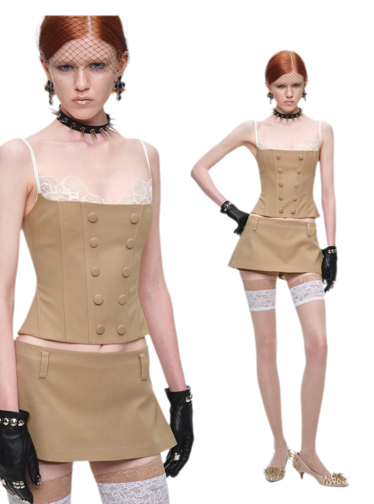 Structured A-Line Mini Skirt