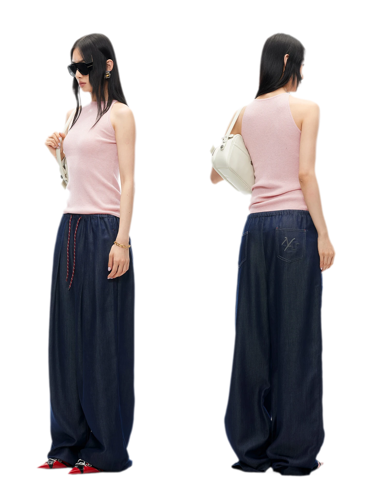Merino Wool Ribbed Knit Tank Top