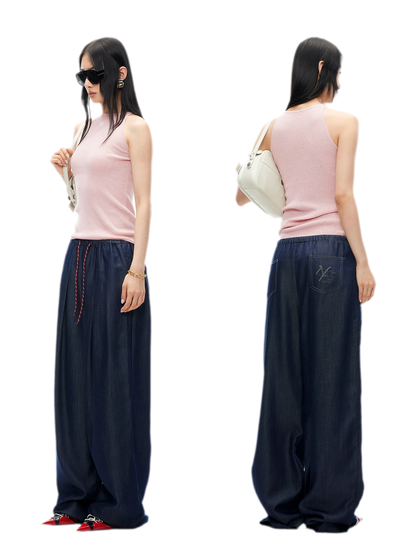 Merino Wool Ribbed Knit Tank Top