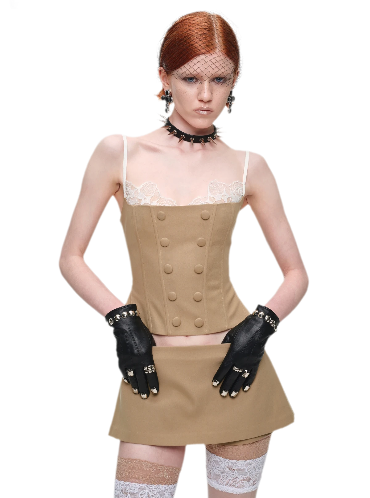Structured A-Line Mini Skirt