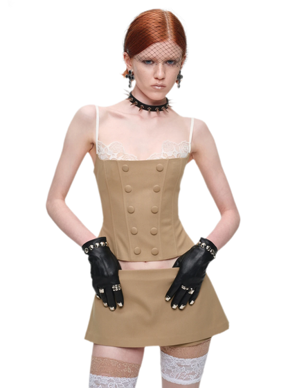 Structured A-Line Mini Skirt
