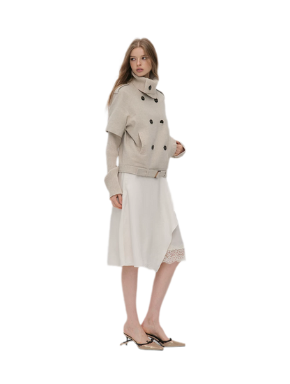 Silky Draped A-Line Skirt