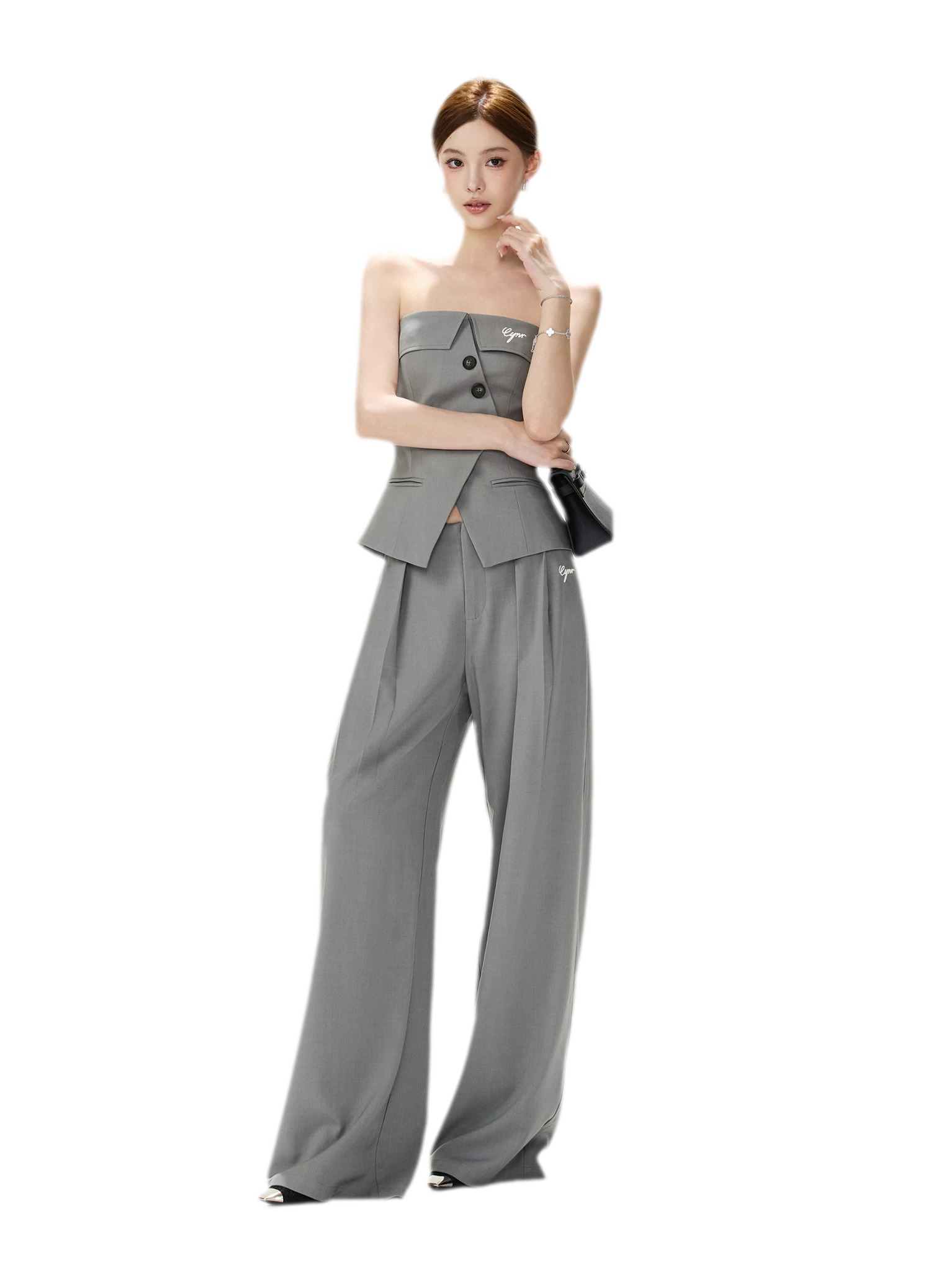 Structured Wide-Leg Suit Set