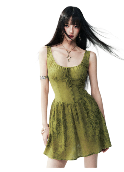 Moss Lace Waist Dress
