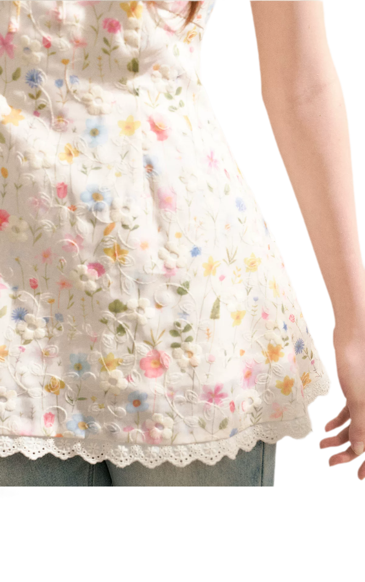 Dreamy Garden Embroidered Halter Top