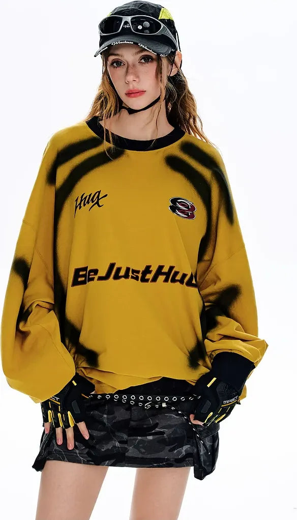 Brushed Racing Graphic Long-Sleeve T-Shirt