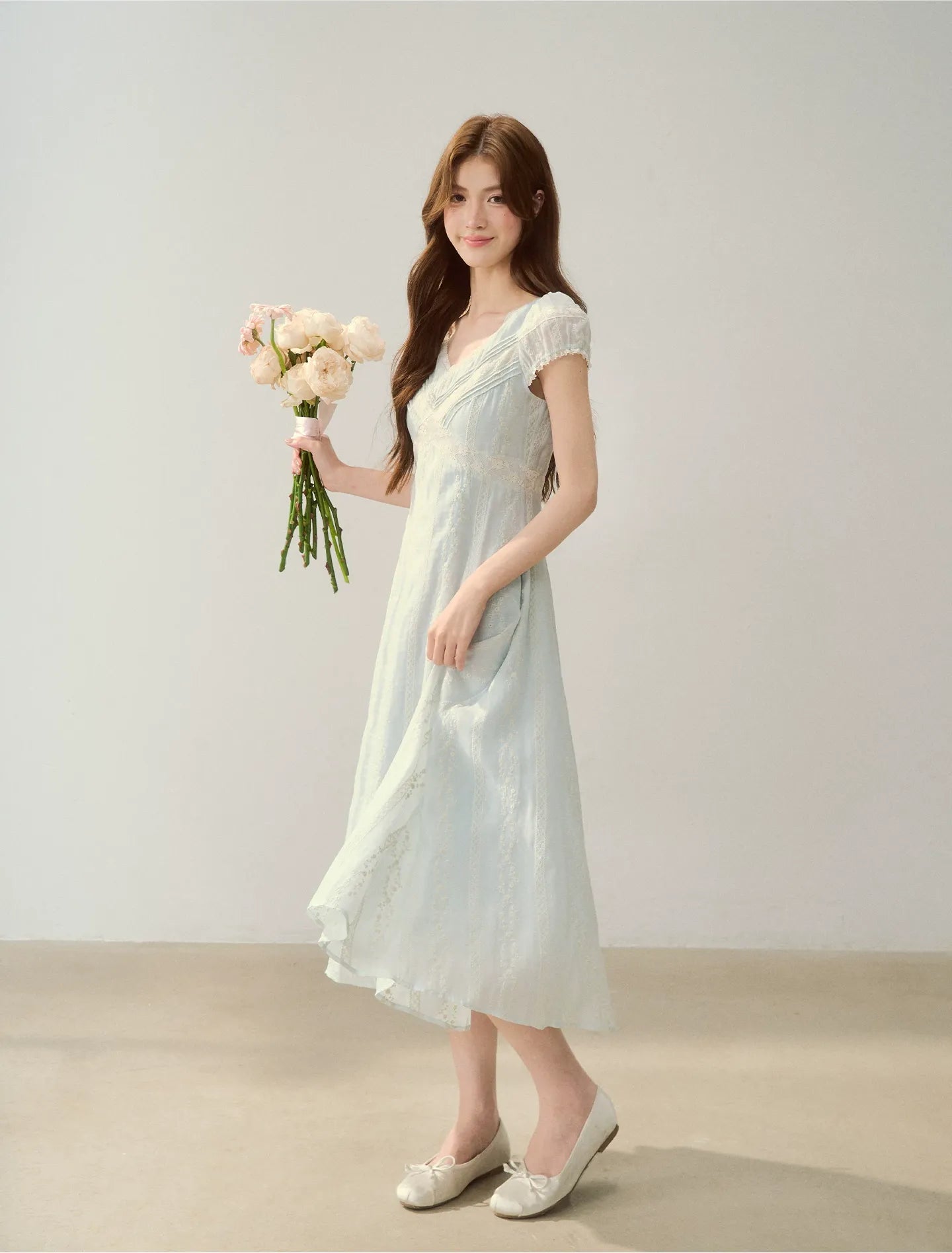 Embroidered Waist Dress
