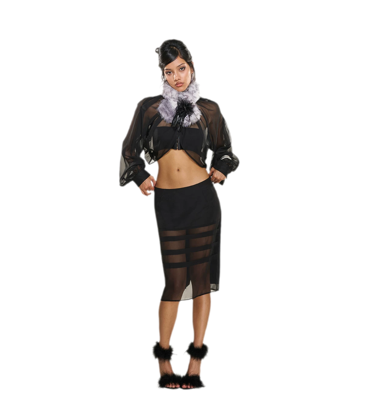 Sheer Velvet Convertible Set