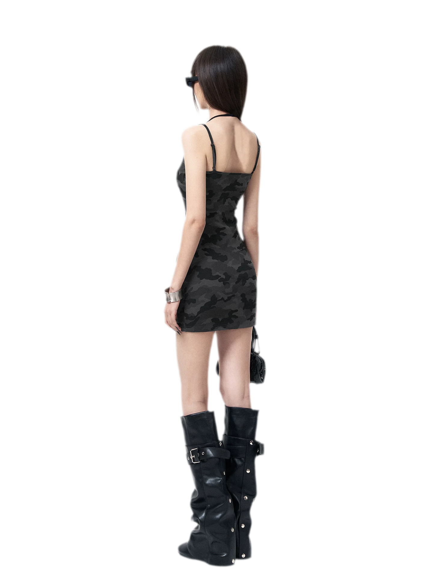Camouflage Rhinestone Dress