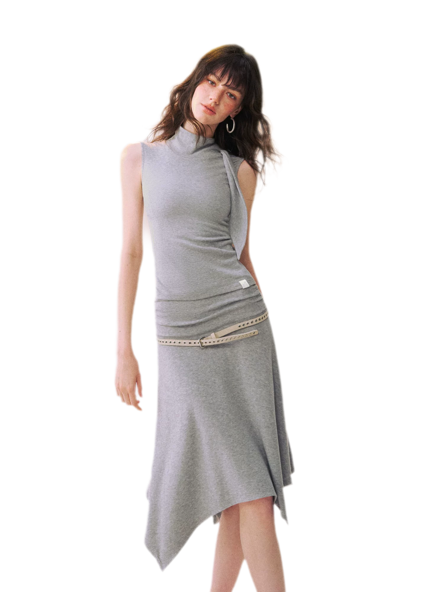 Draped Tie Top &amp; Skirt Set