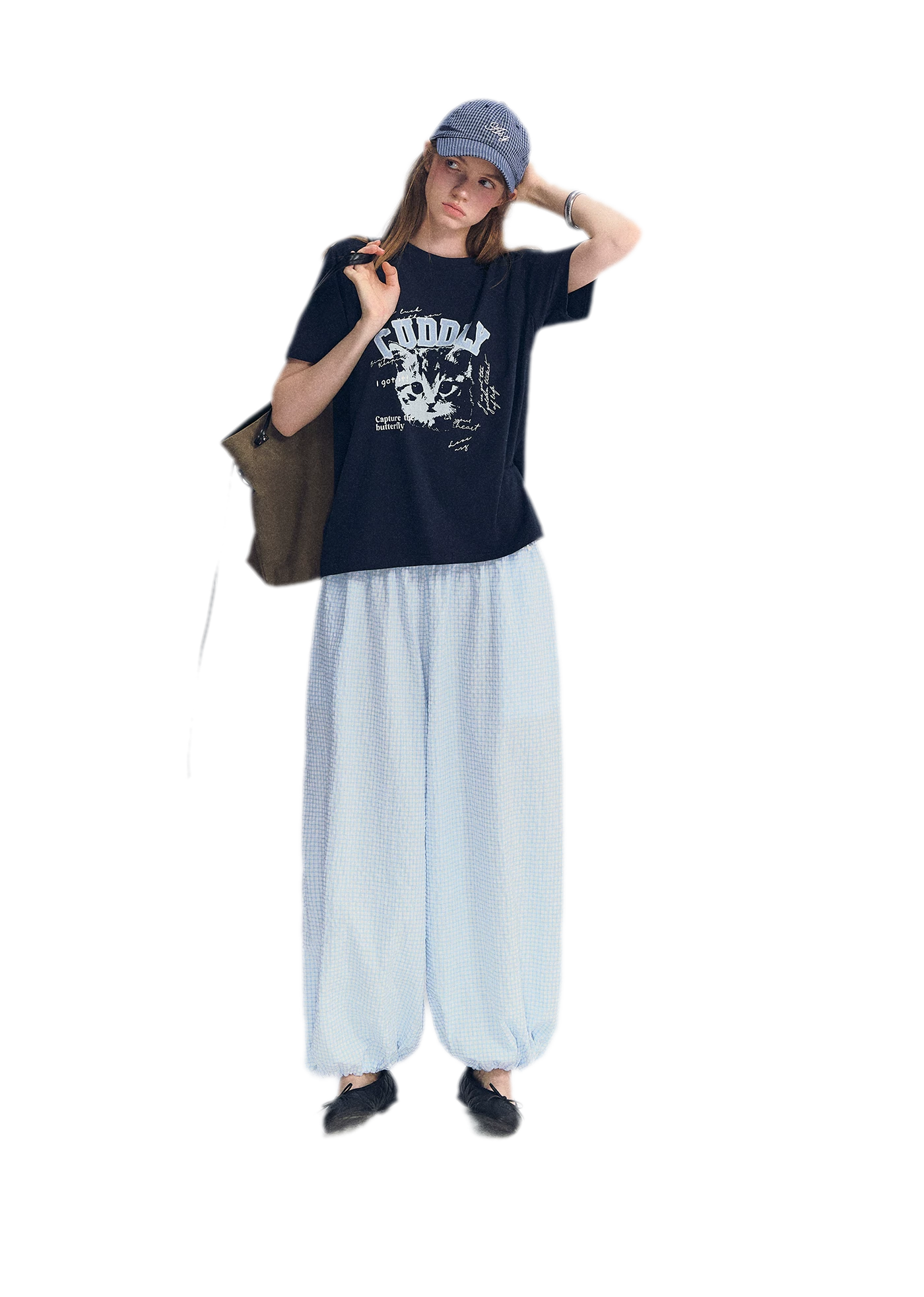 Cat Print Relaxed T-Shirt