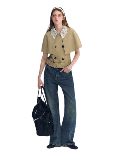 Vintage Wash Wide-Leg Jeans