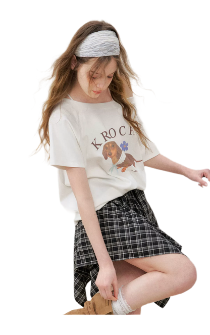 Handpainted Dachshund Tee Cami